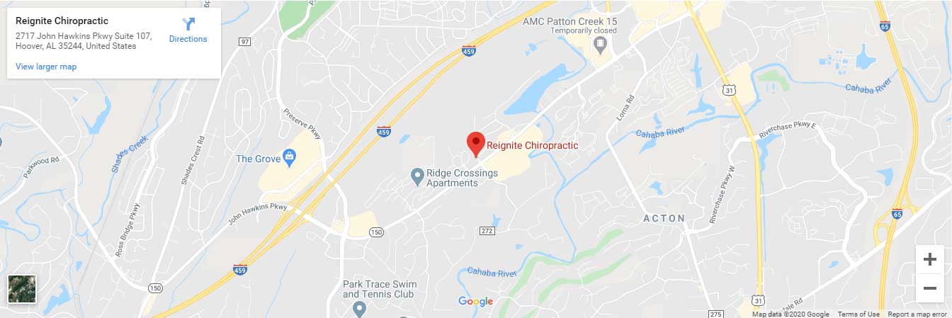 Get directions to Reignite Chiropractic in Hoover, AL